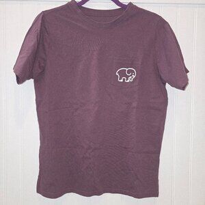 Ivory Ella 100% Cotton Save The Elephants Short Sleeve Front Pocket Tee Shirt